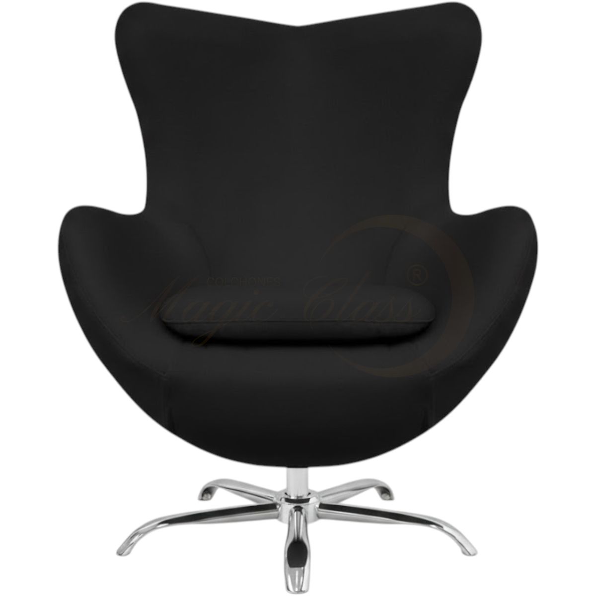 MAGIC CLASS - SILLA POLTRONA EGG MICROFIBRA NEGRO