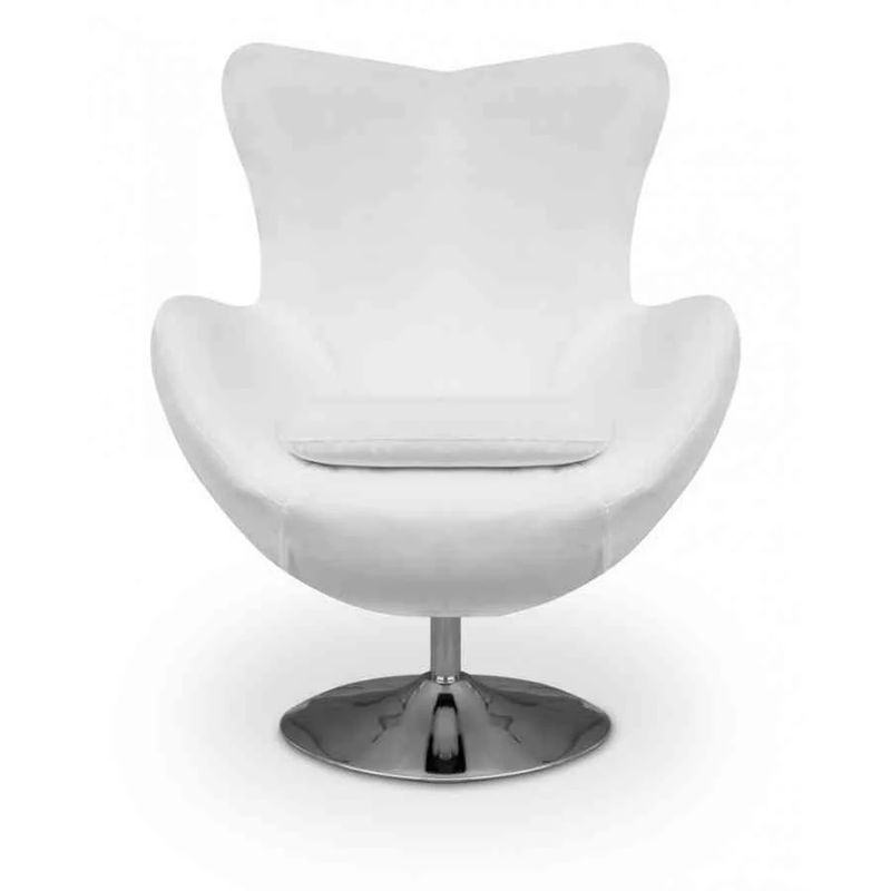 MAGIC CLASS - SILLA POLTRONA EGG MICROFIBRA BLANCO