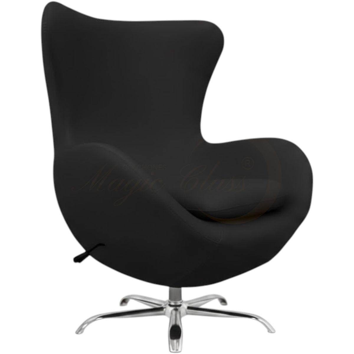 MAGIC CLASS - SILLA POLTRONA EGG ECOCUERO NEGRO