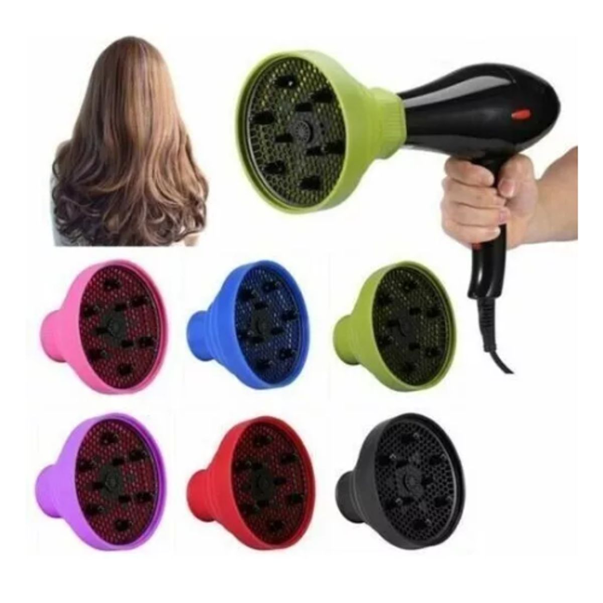 AFM - Difusor Adaptador Para Secador Rizos Pelo Cabello Plegable