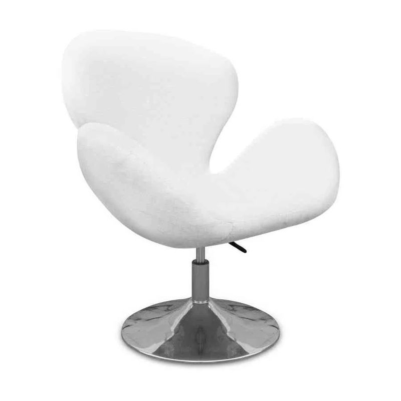 MAGIC CLASS - SILLA  AUXILIAR EGG TRÉBOL MICROFIBRA BLANCO