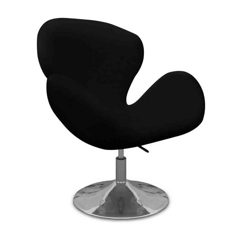 MAGIC CLASS - SILLA AUXILIAR EGG TRÉBOL ECOCUERO NEGRO