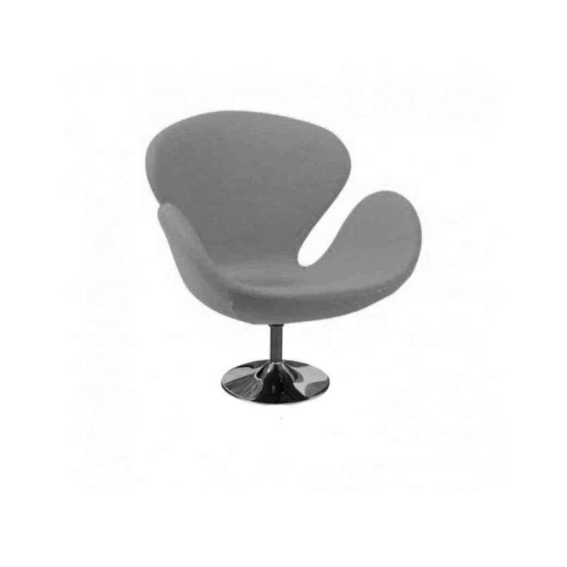 MAGIC CLASS - SILLA AUXILIAR EGG TRÉBOL MICROFIBRA GRIS