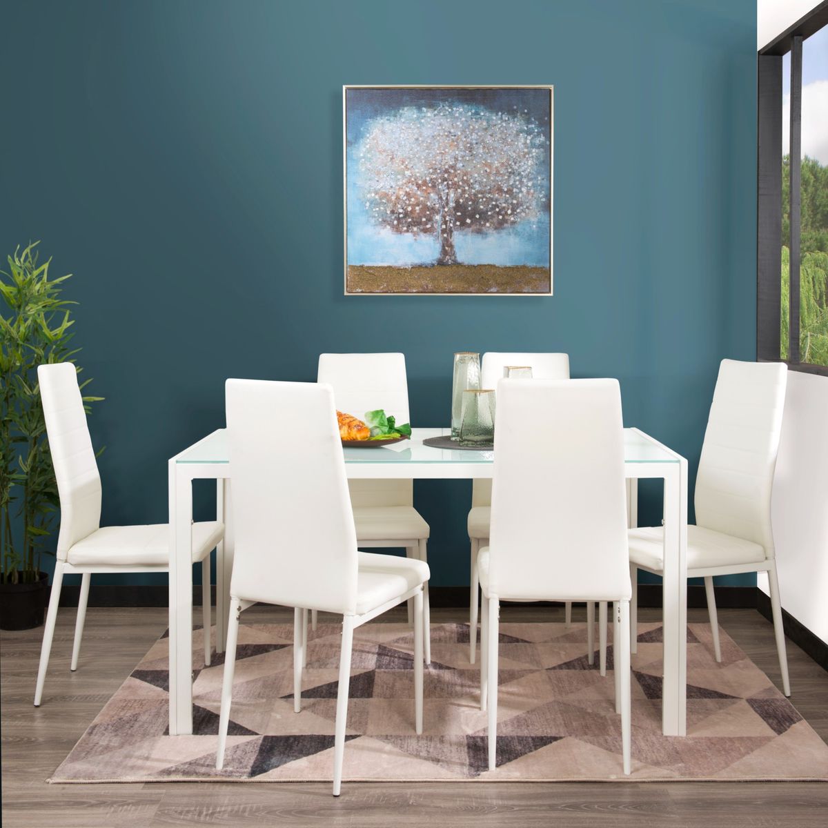 MUEBLES FIOTTI - Comedor 6 Puestos Blanco