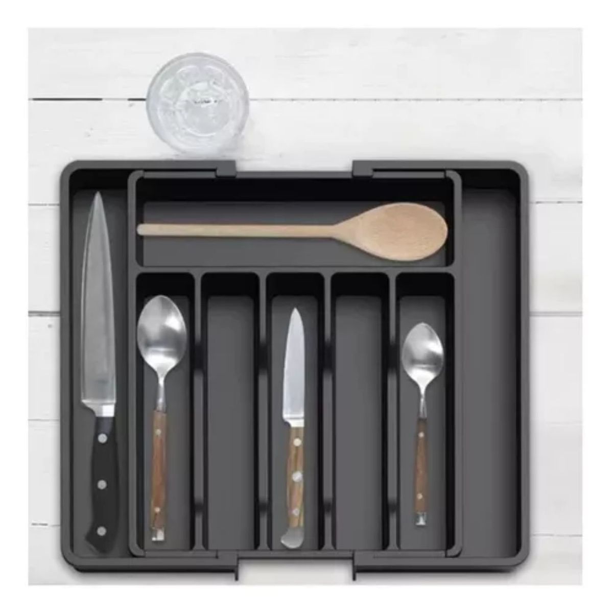 TELEPRODUCTOSBOGOTA - Lifewit Organizador De Cubiertos Bandeja De Utensilios gris