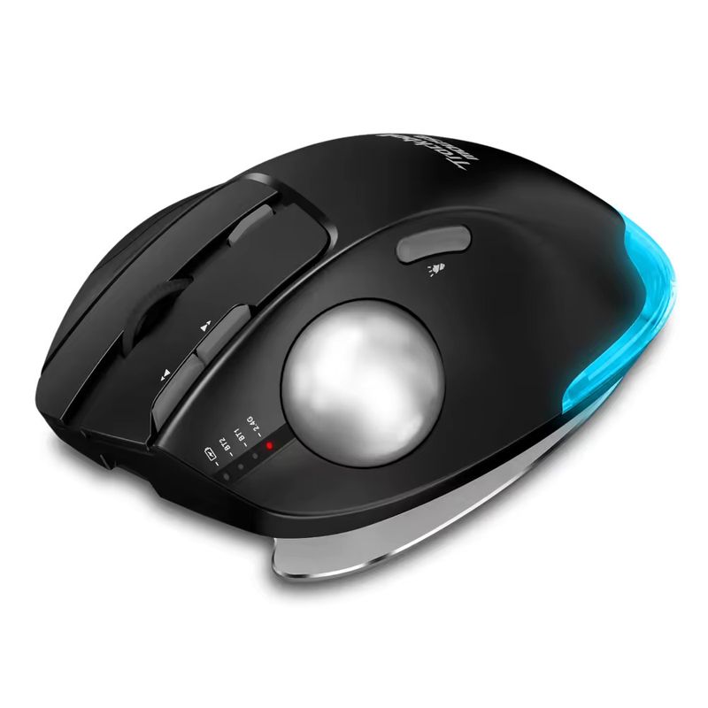 ZELOTES - Mouse Ergonómico Trackball Zelotes F33 Bluetooth Recargable Inalámbric