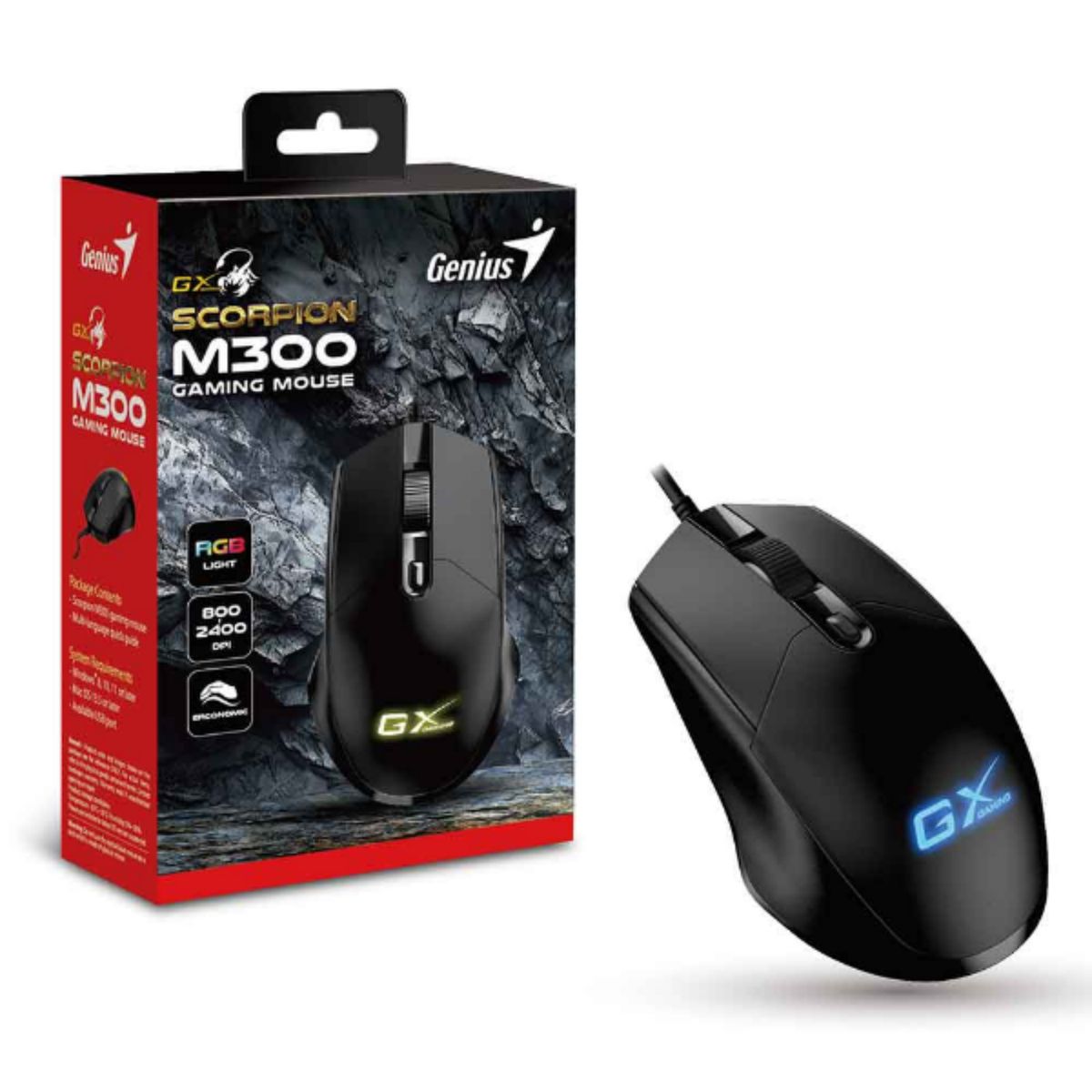 GENIUS - Mouse Gaming ergo Genius Scorpion M300