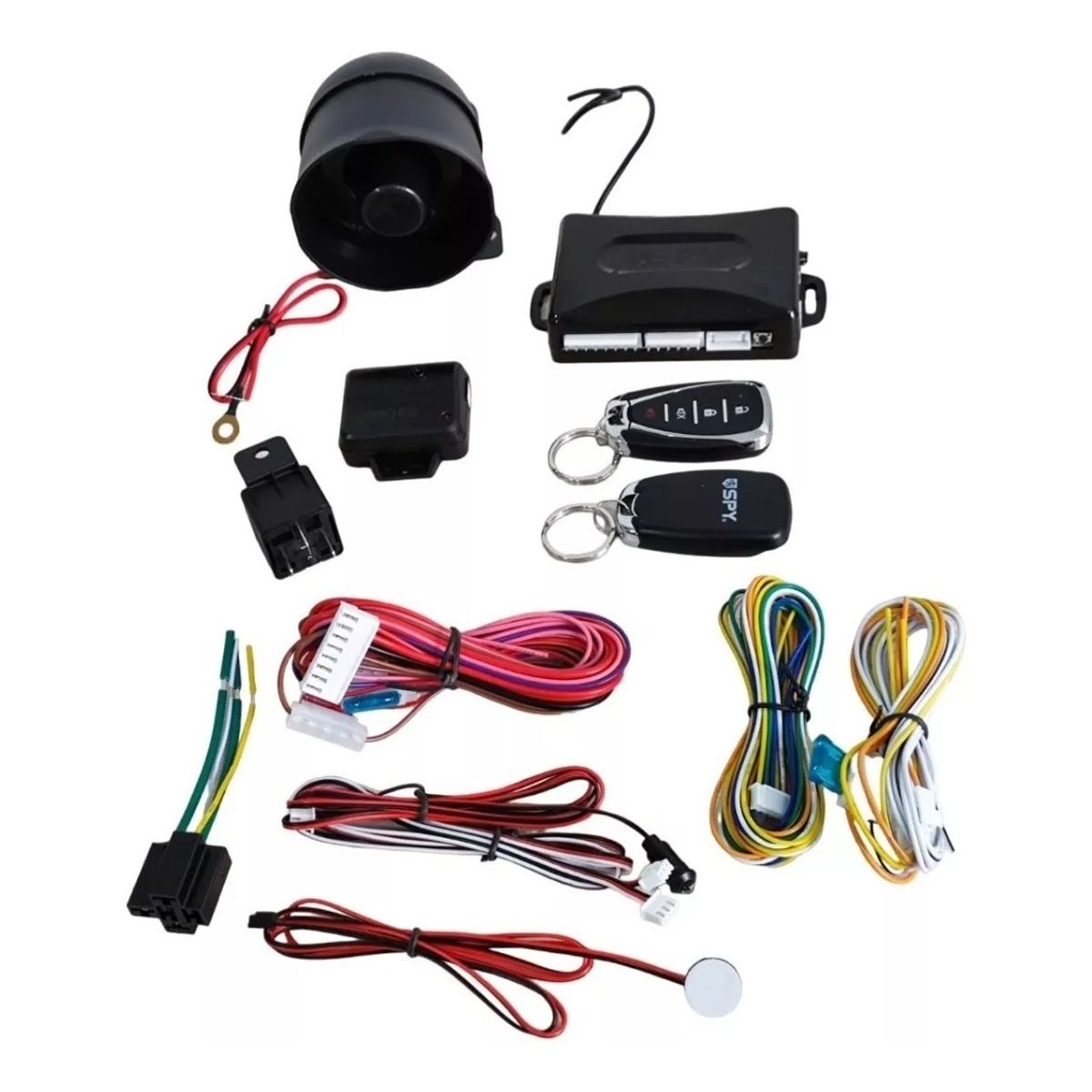 SPY - Alarma Carro 2 Control Antirrobo Bloqueo 4 Puertas Seguridad
