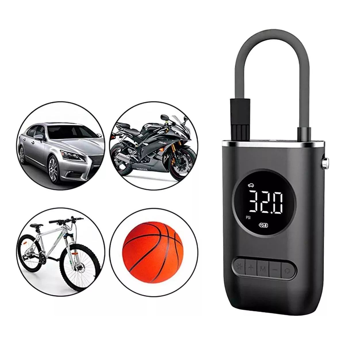 GENERICO - Inflador Mino Neumaticos Compresor Bomba Aire Calibrador