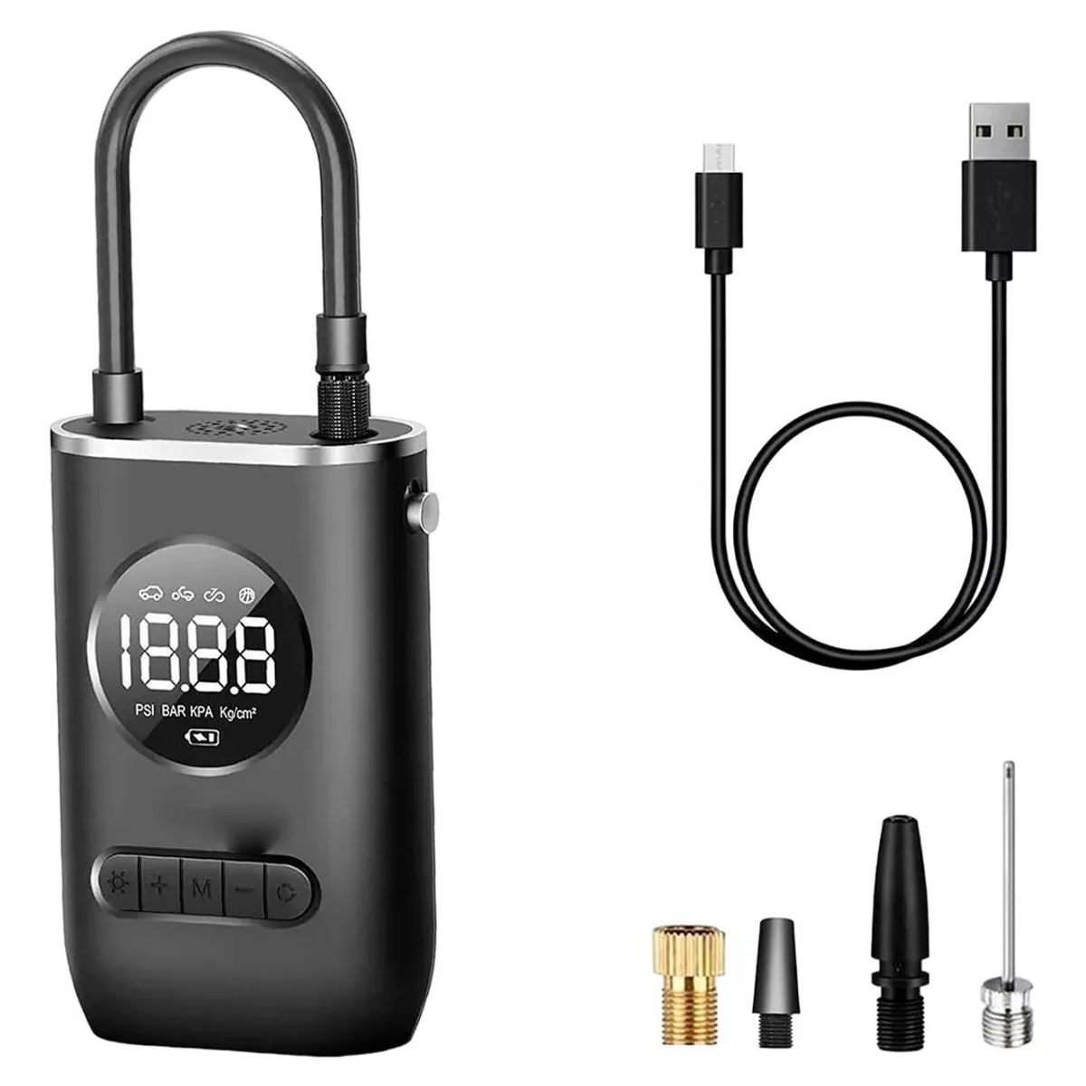 GENERICO - Inflador Mino Neumaticos Compresor Bomba Aire Calibrador