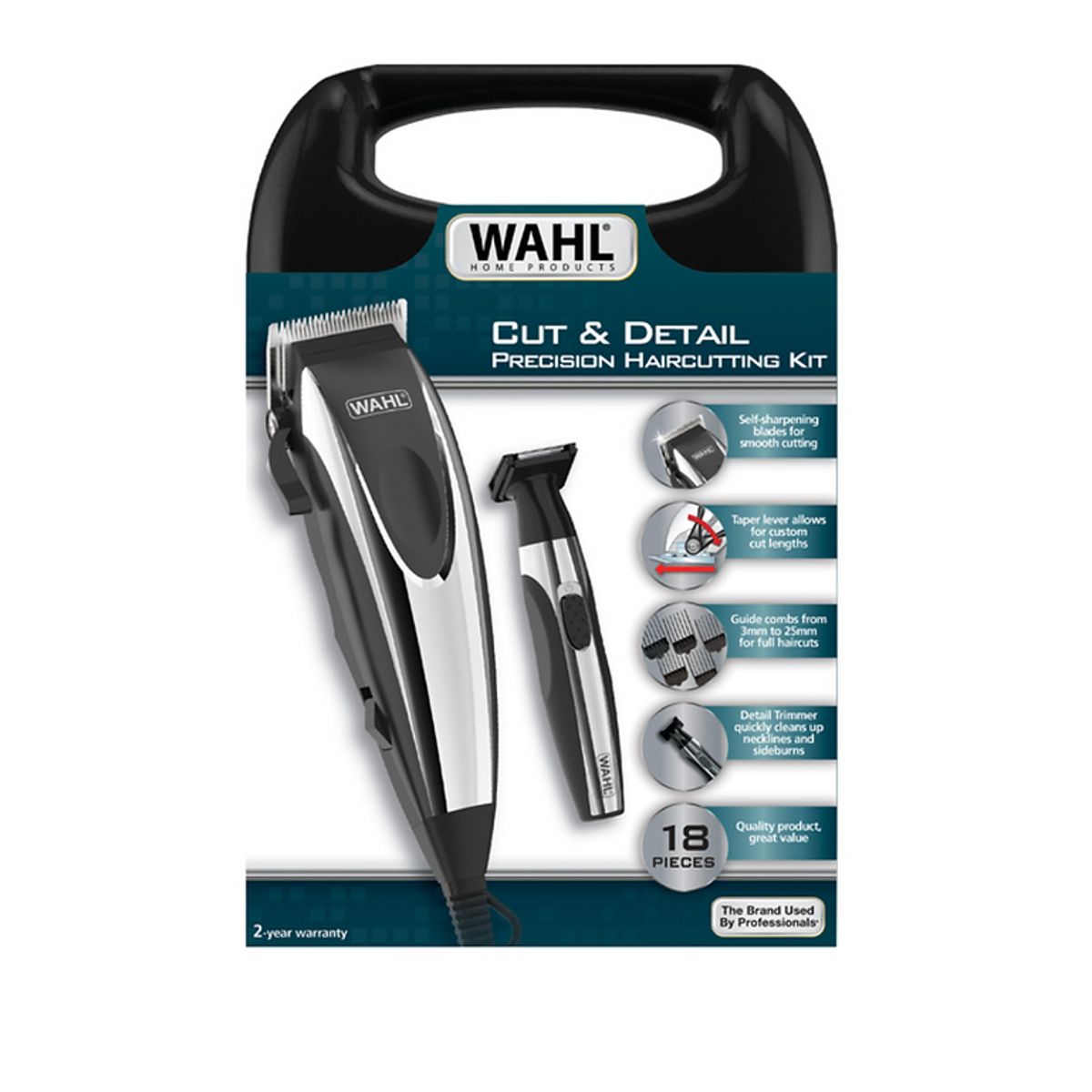 WAHL - Maquina Wahl Cut & Detail Precision Kit X18 Pz 09243-6208