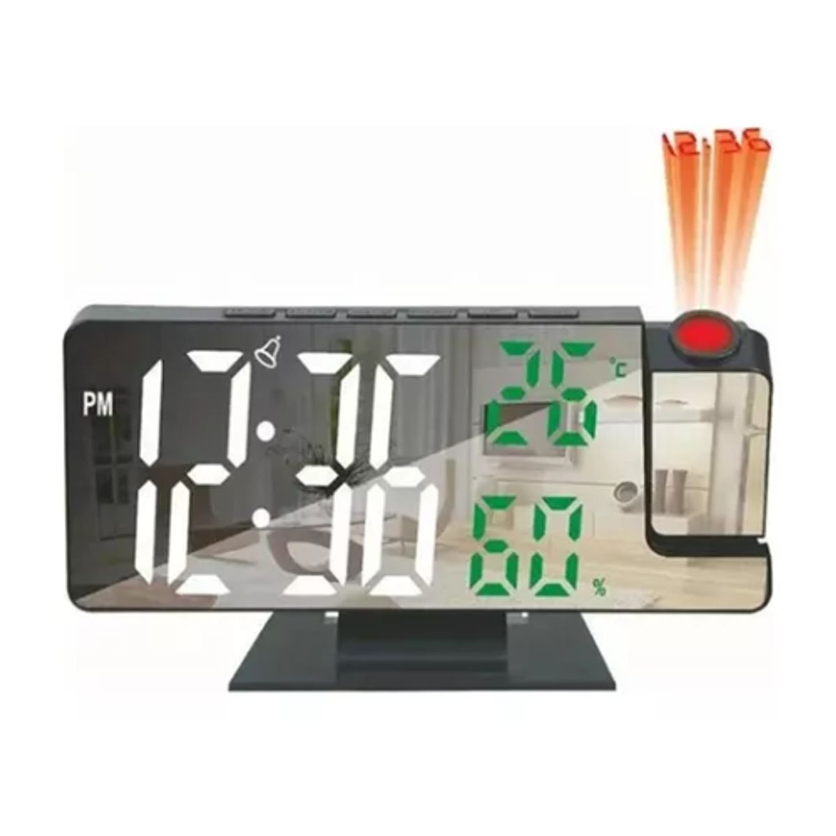 AFM - Pantalla  Led De Proyección Grande Con Reloj Despertador