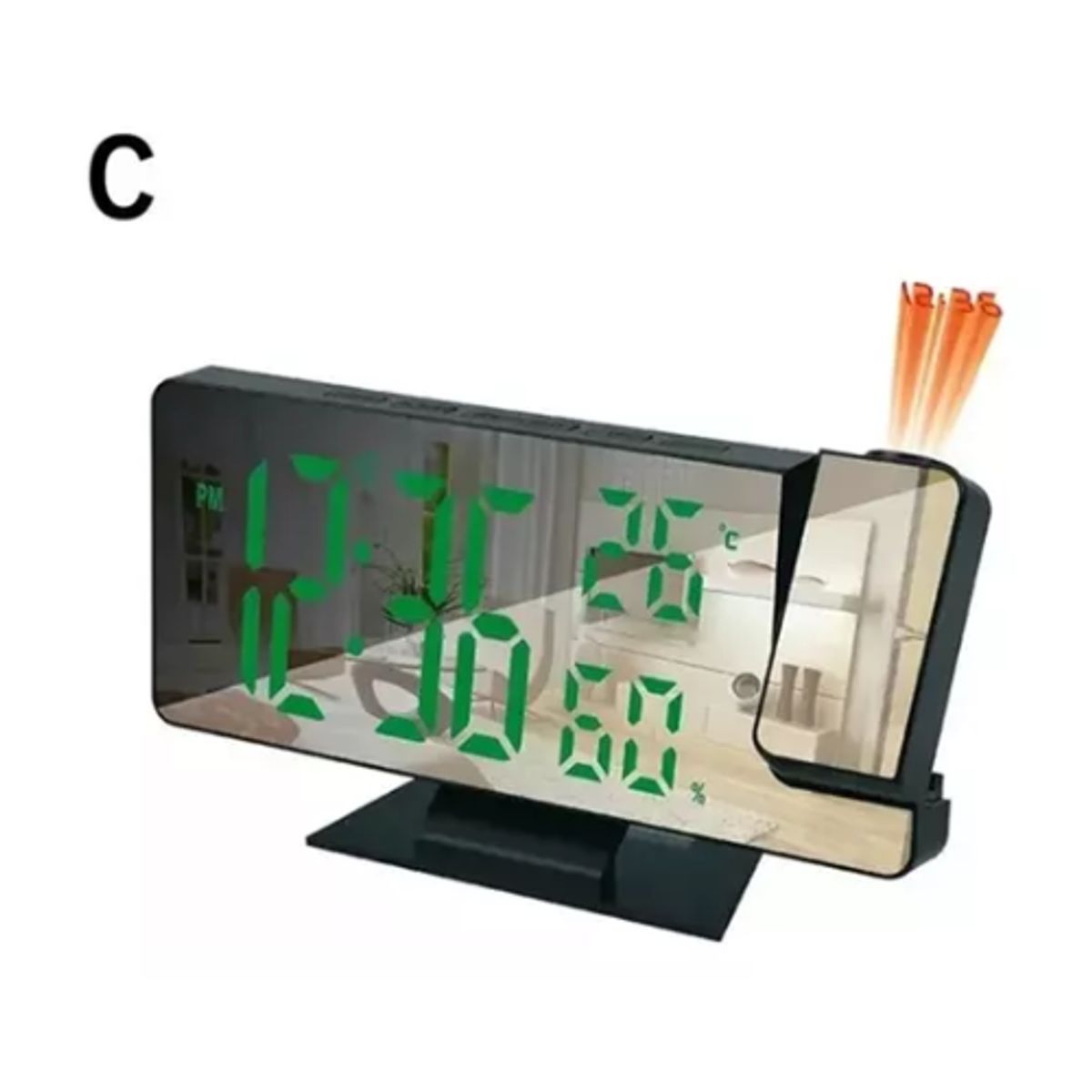 AFM - Pantalla  Led De Proyección Grande Con Reloj Despertador