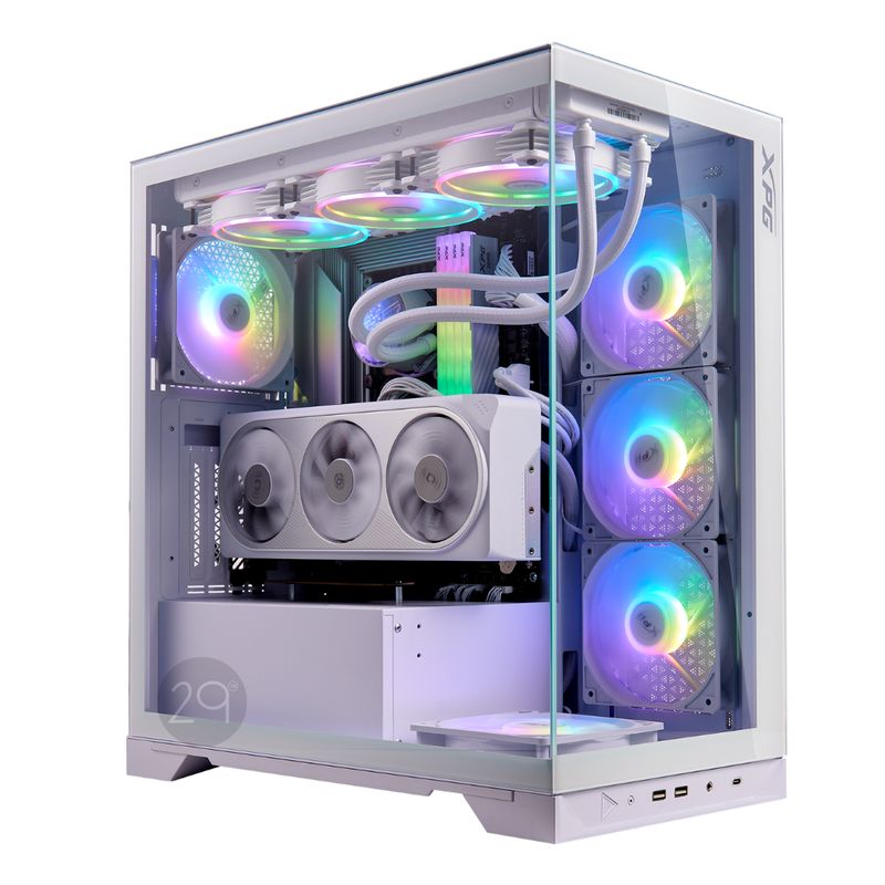 XPG - Caja ATX XPG INVADER X 5 Fans Blanco