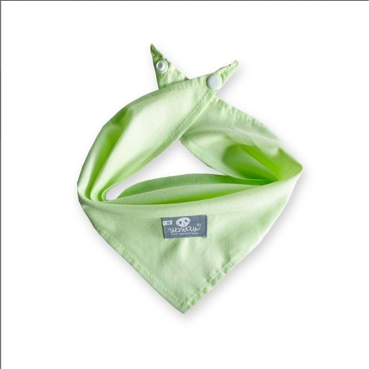 WAWAW - Pañoleta para perro talla XL unicolor verde medio Wawaw