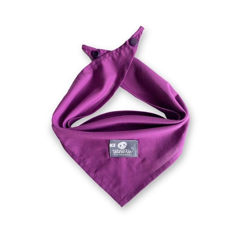 WAWAW - Pañoleta para perro talla M unicolor morado Wawaw