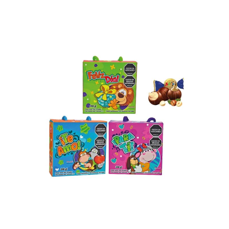 ADRO - Estuche Chocolates Cuadrado Li Aurora Adro X36gr
