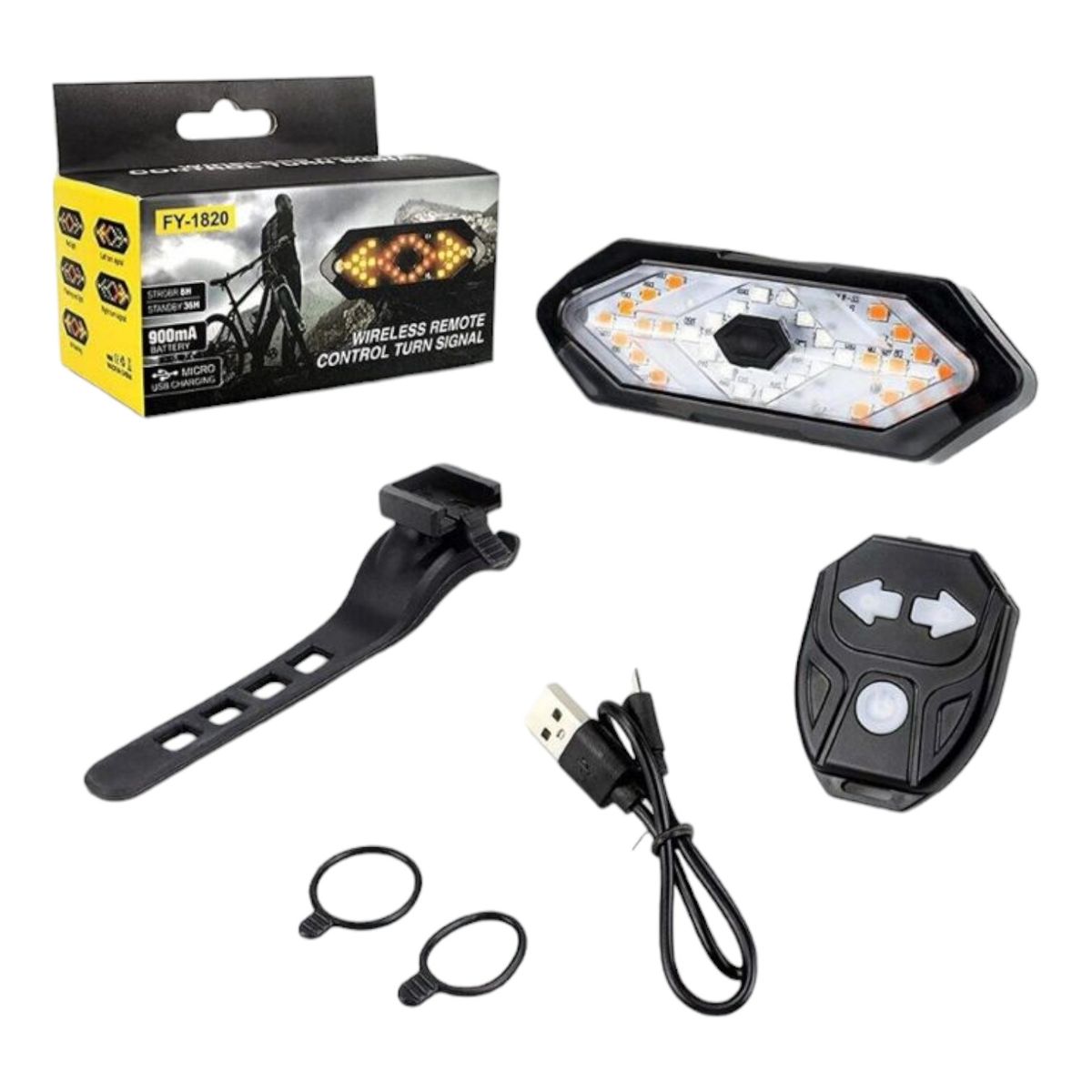 GENERICO - Luces Direccionales Bicicleta Led Recargables Control Remoto
