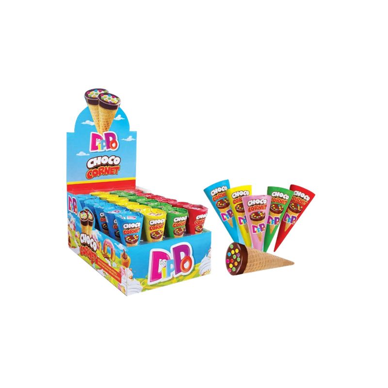 GARABATOS - Dulce Cono Choco Cornet Colores Dippo X24u
