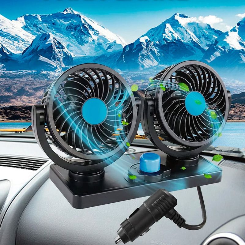 GENERICO - Ventilador Doble para carro 12v
