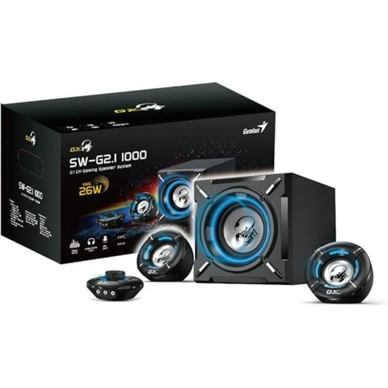 GENIUS - Parlante de juegos Genius SW-G2.1 1000 color Negro/Azul