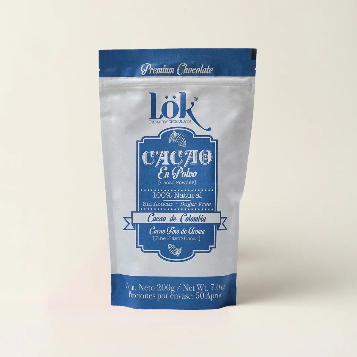 LOK FOODS - Cacao en Polvo x 200 Grs - Lök Foods