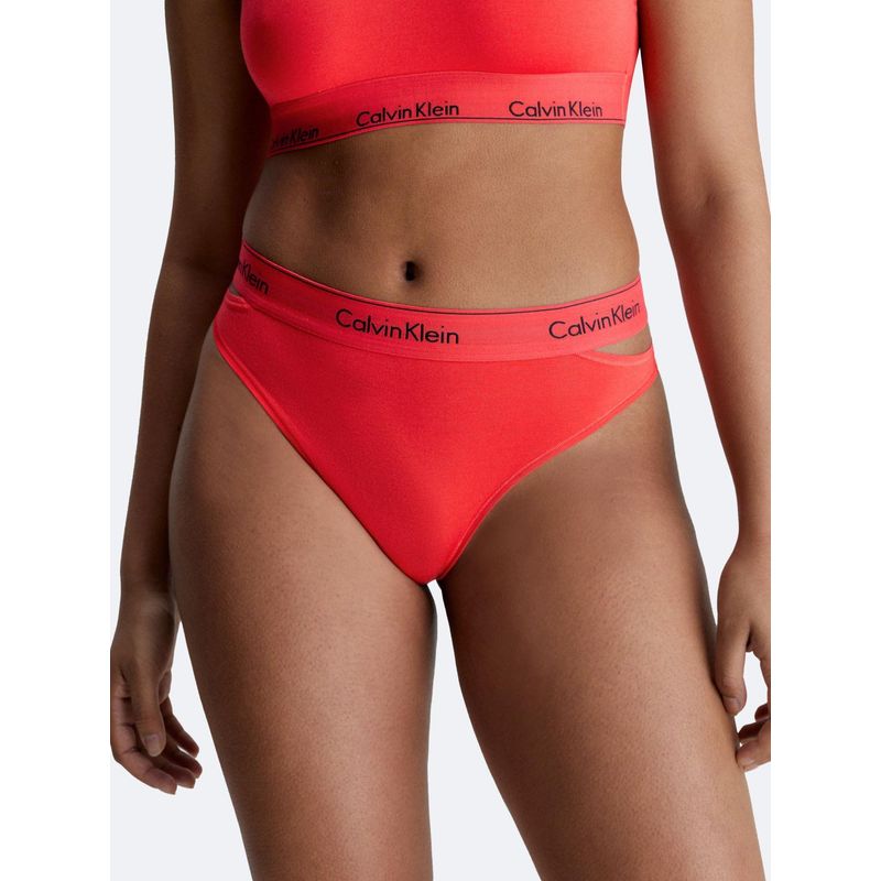 CALVIN KLEIN - Pantie Tipo Bikini Con Cintura Alta Calvin Klein