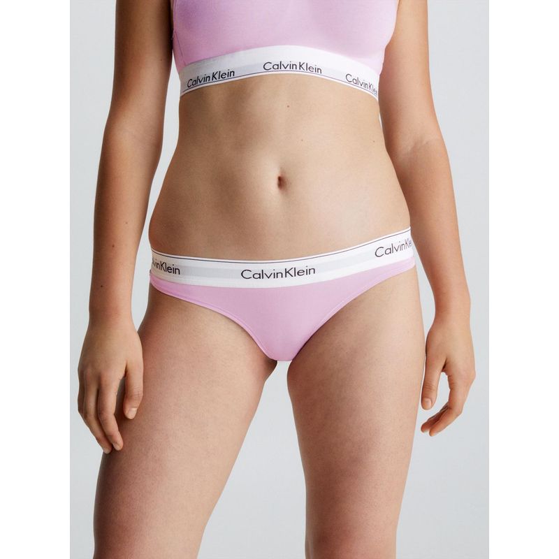 CALVIN KLEIN - Pantie Rosada Tipo Tanga - Modern Cotton Calvin Klein