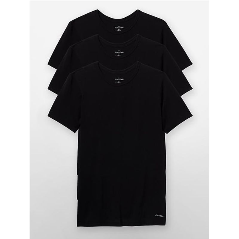 CALVIN KLEIN - 3 Pack De Camisetas Slim Negras Para Hombre Calvin Klein