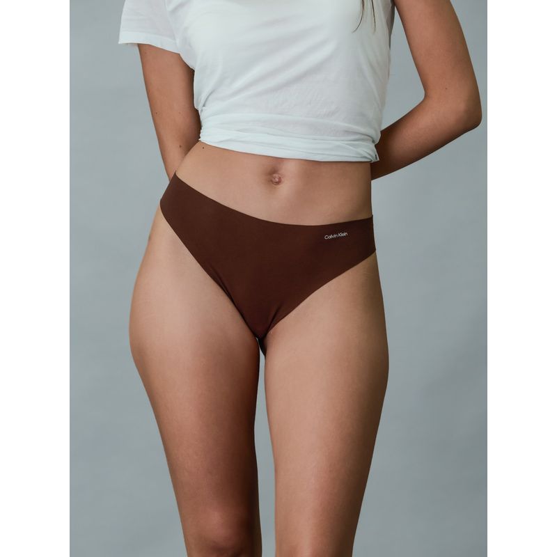 CALVIN KLEIN - Tanga café - Invisibles Cotton Calvin Klein