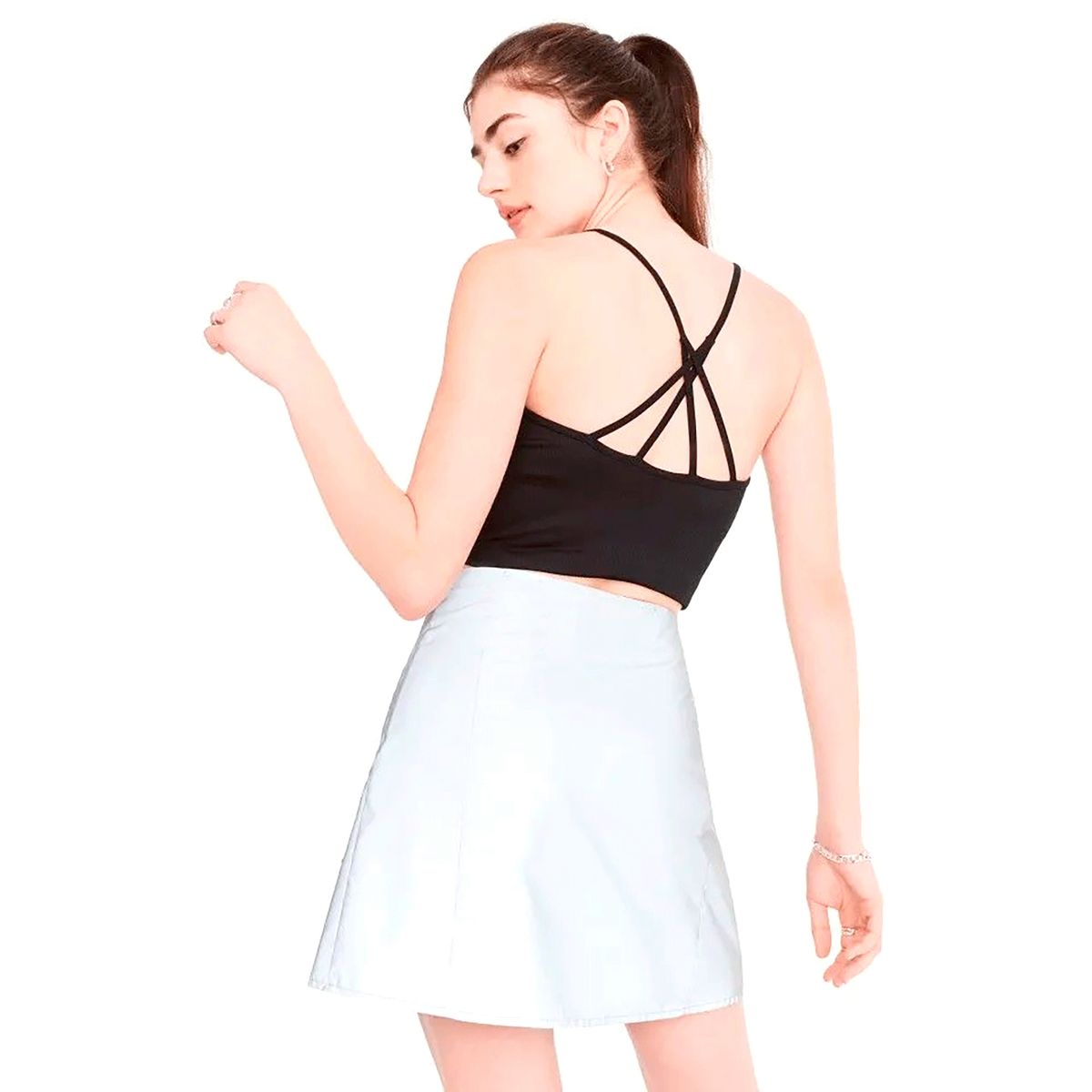 DKNY - Falda Casual Dkny Original Gris Para Mujer