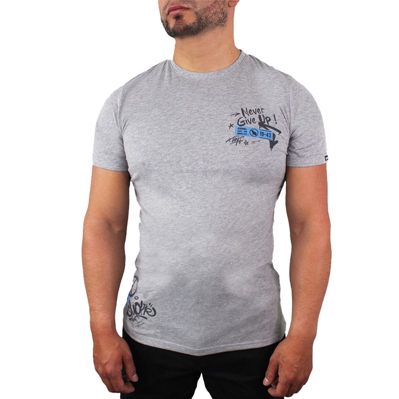 LEC LEE - Camiseta slim fit para hombre Lec Lee - Gris.