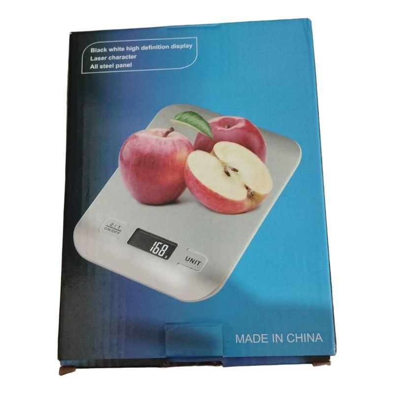 Balanza Gramera Bascula Cocina Digital Pantalla Acero Inox