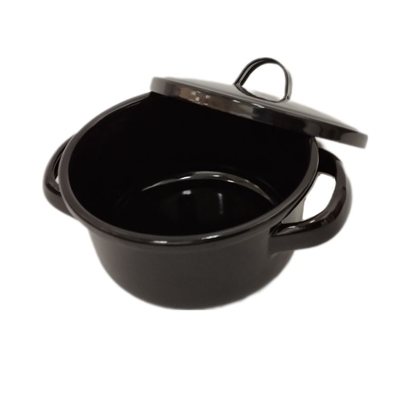 MACUIRA - Cacerola con tapa 450 ml en Peltre Negra