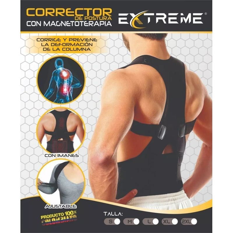 GENERICO - Corrector De Postura Espalda Columna Con Imanes