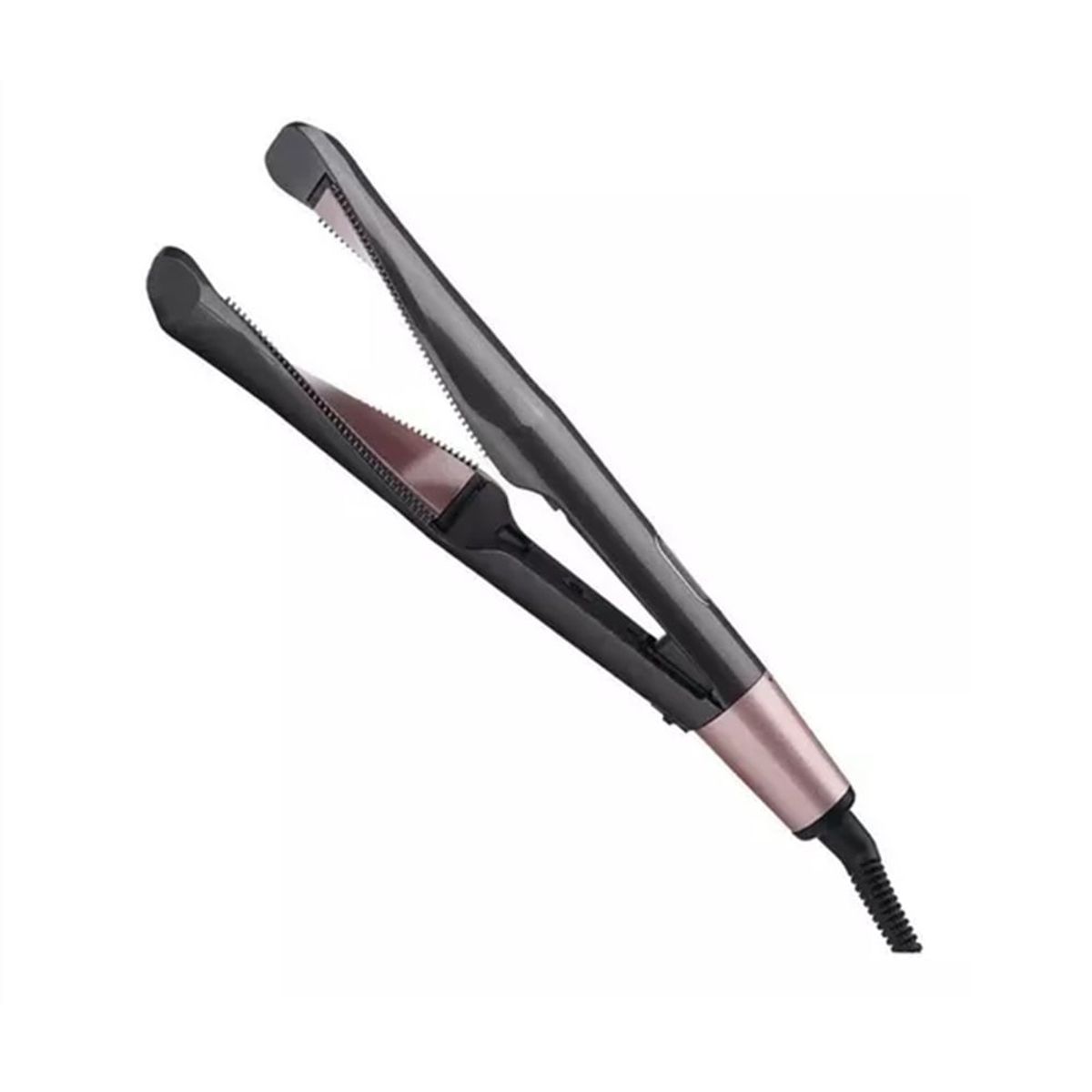 GENERICO - Plancha para Cabello 2 en 1 Vapor Rizadora Alisadora LCD