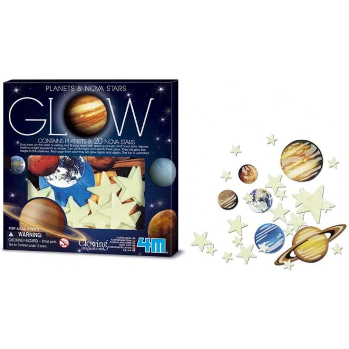 4M - ESTRELLAS Y PLANETAS BRILLAN EN LA OSCURIDAD - NIÑOS - NIÑAS