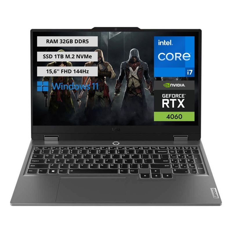 LENOVO - Portatil Gaming Lenovo LOQ Intel Core i7-13650HX RAM 32GB SSD 1TB RTX 4060