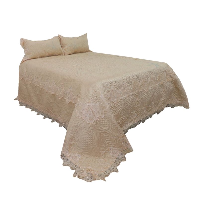 HOMETEX - TENDIDO PERLA  FULLQUEEN CHAMPAÑA