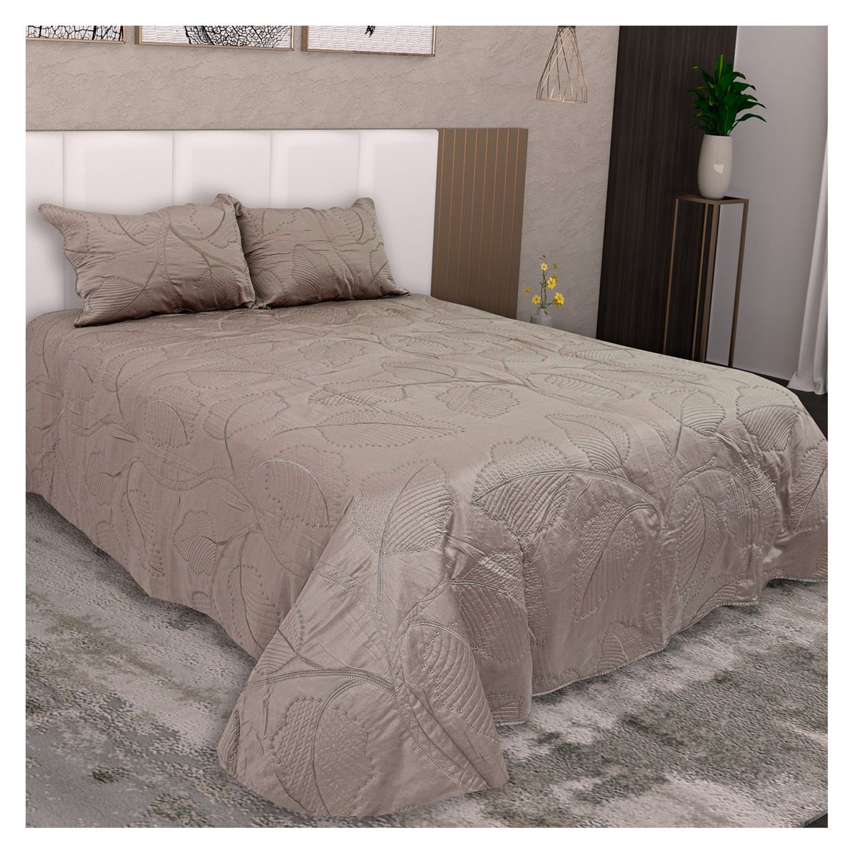 HOMETEX - TENDIDO GEORGIA  FULLQUEEN CAFÉ