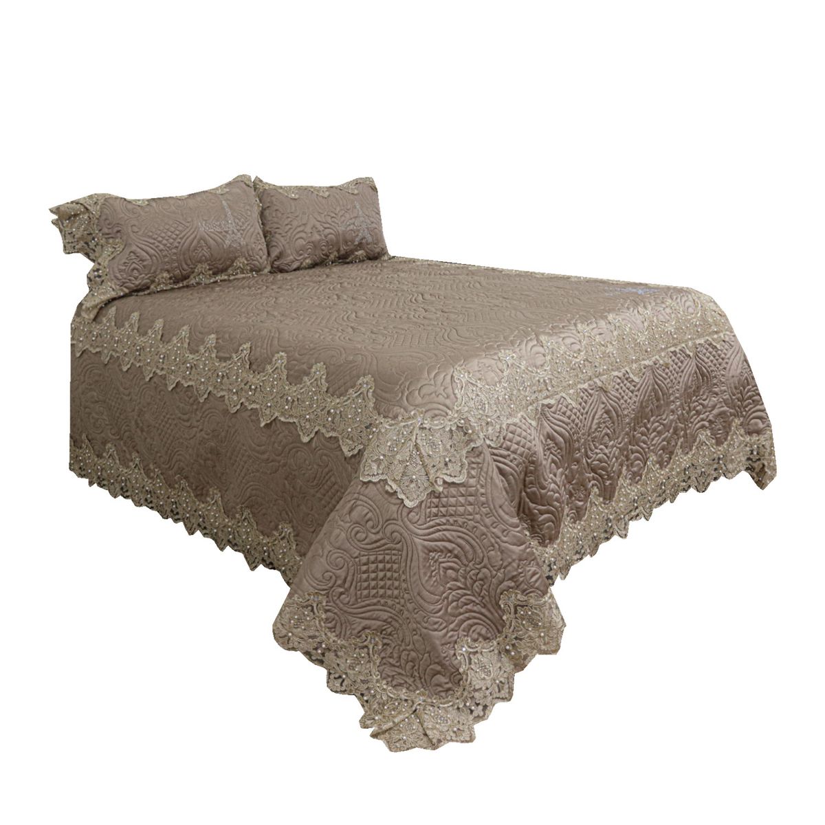 HOMETEX - TENDIDO PERLA  FULLQUEEN CAFÉ