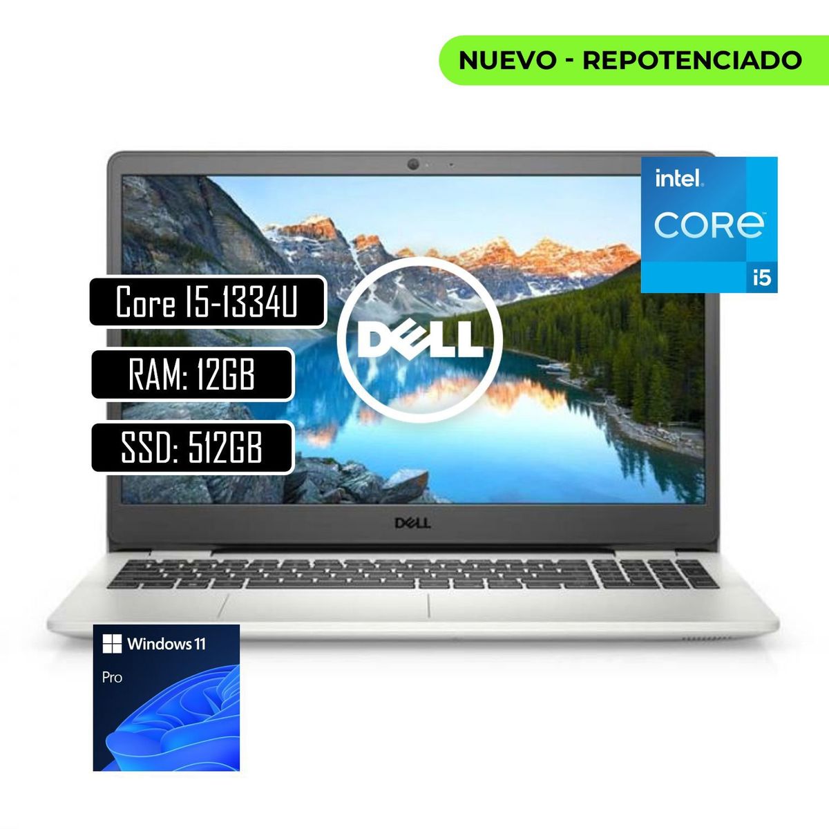 DELL - PORTATIL DELL INSPIRON Intel Core i5-1334U 15.6" FHD 12GB RAM 512GB SSD Windows 11 Pro