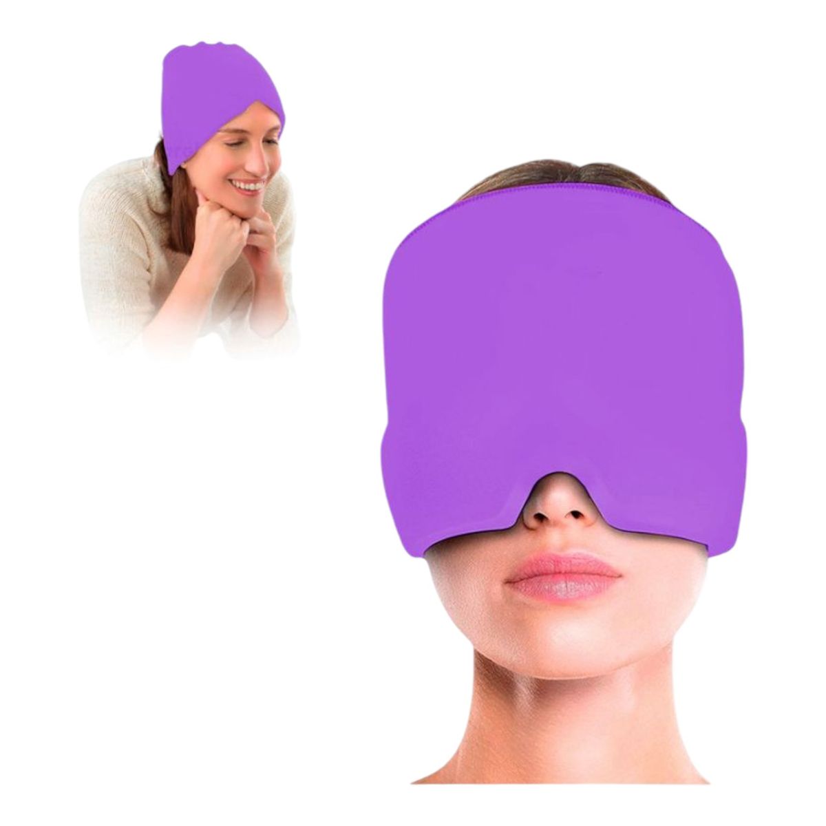 GENERICO - Gorro Gel Alivio Migraña Dolor Cabeza Compresa Frio Caliente