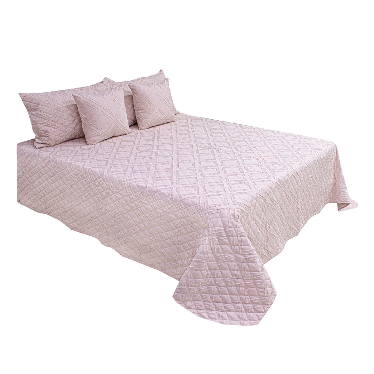 HOMETEX - TENDIDO NAYLA FULL QUEEN ORO ROSA