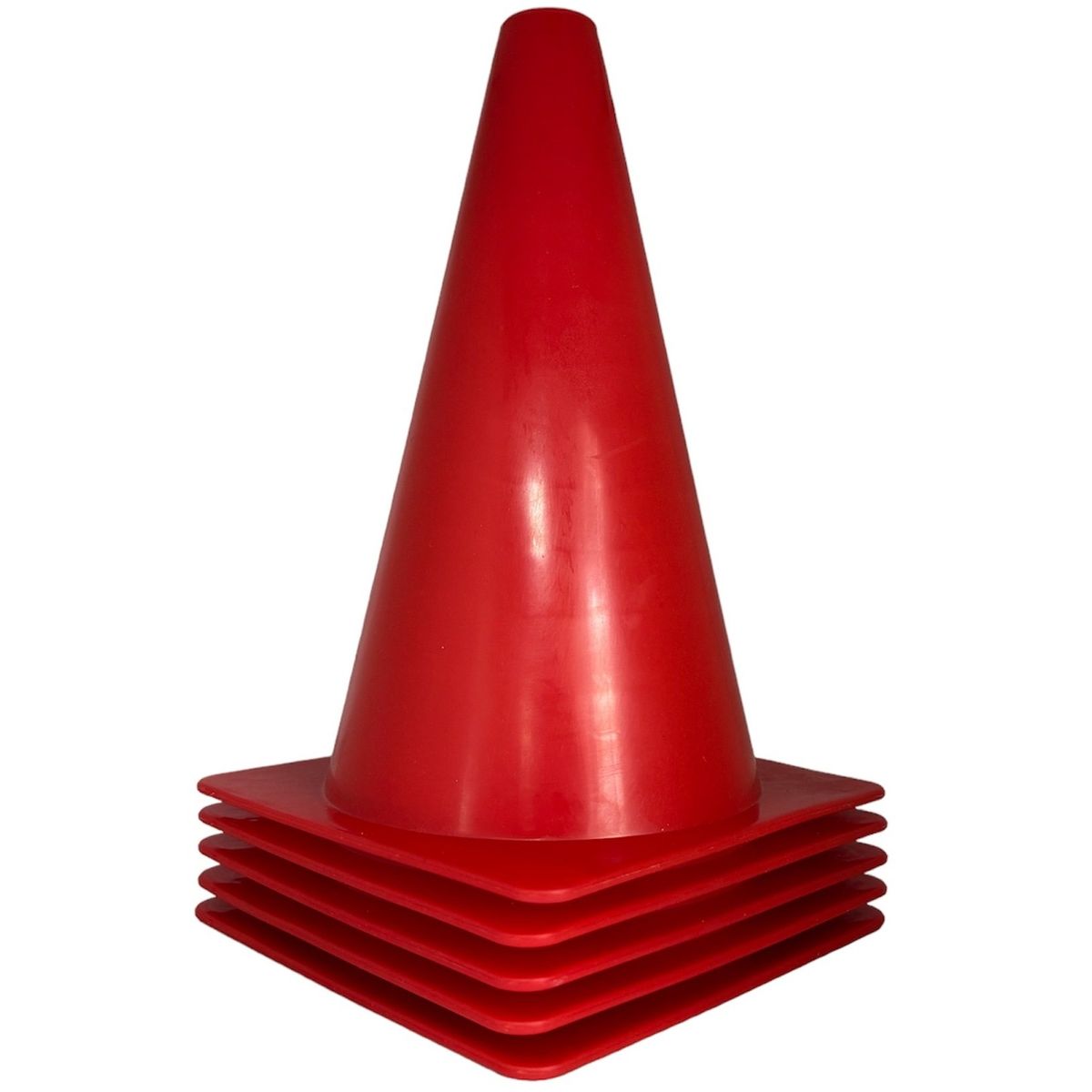 GENERICO - Set Por 5 Conos De Entrenamiento En Polietileno 15 Cm Rojo