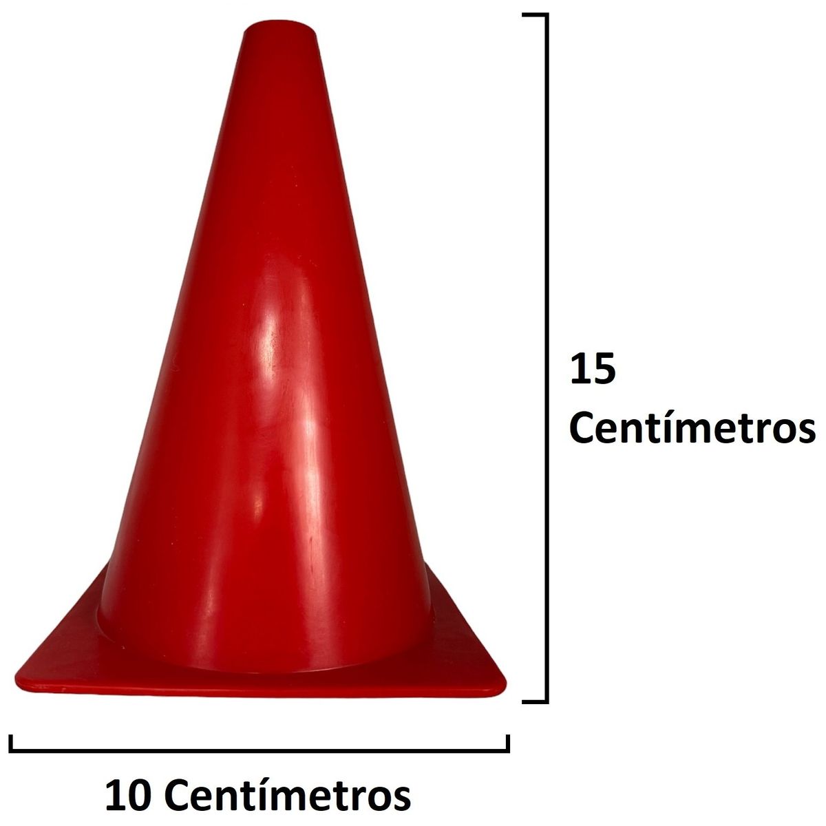 GENERICO - Set Por 5 Conos De Entrenamiento En Polietileno 15 Cm Rojo