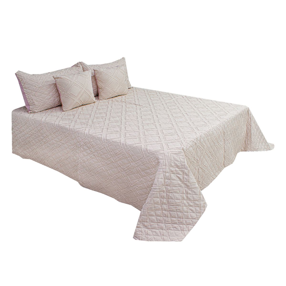 HOMETEX - TENDIDO NAYLA FULL QUEEN BEIGE