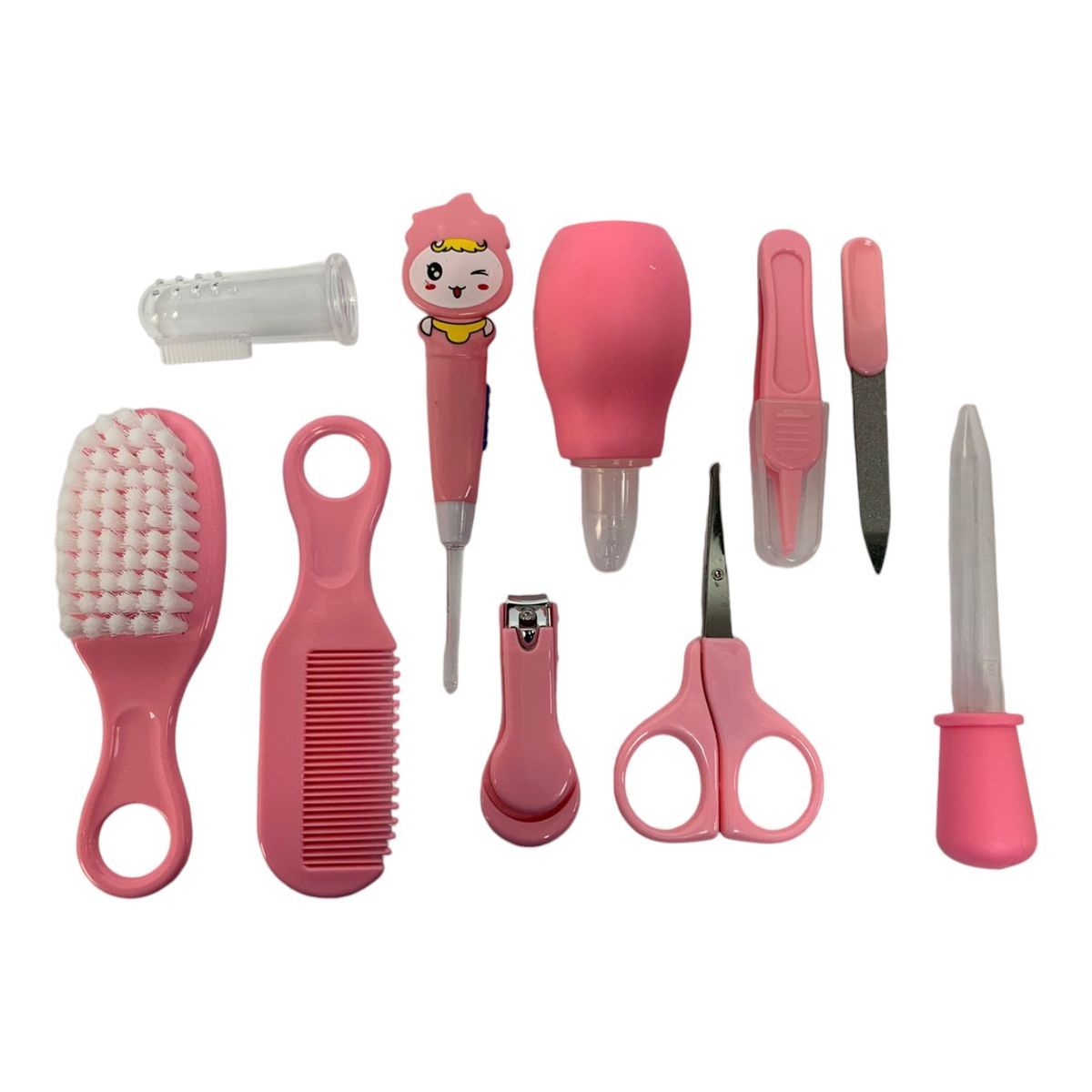 GENERICO - Kit Cuidado Aseo Bebé 10 Piezas Rosa