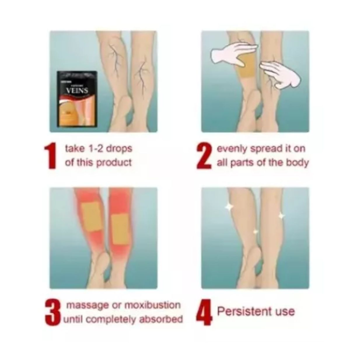 AFM - Parches De Pierna Para Dolor De Venas Varices X 24 Pcs