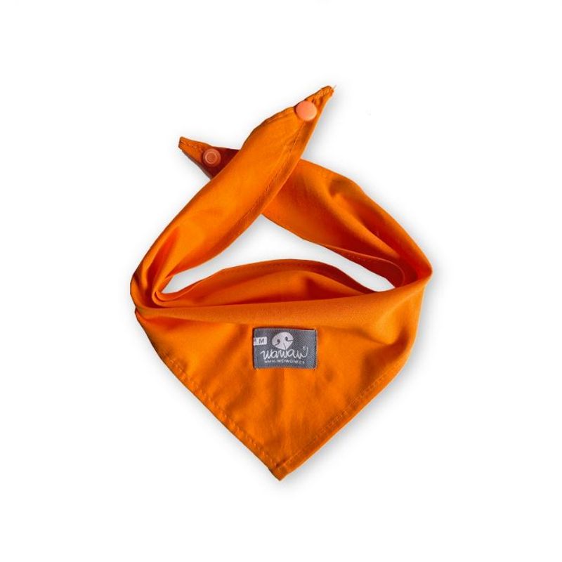 WAWAW - Pañoleta para perro talla L unicolor naranja Wawaw